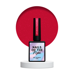 NailsOfTheNight Let’s special Maleficenta — темно–червоний світловідбиваючий гель лак для нігтів, що перекриває в один шар, 10 мл