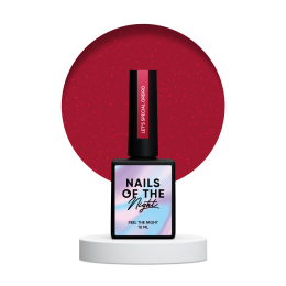 NAILSOFTHENIGHT Let’s special Oreiro — світло–червоний гель лак зі шимером світловідбиваючим для нігтів, що перекриває в один шар, 10 мл