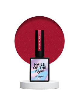 NAILSOFTHENIGHT Let’s special Oreiro — світло–червоний гель лак зі шимером світловідбиваючим для нігтів, що перекриває в один шар, 10 мл