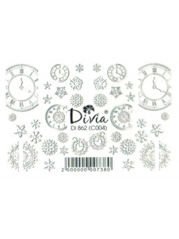 Слайдери для нігтів Divia DI 862 (C004) Білий