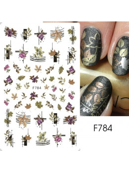 Наклейки для нігтів F784 листя