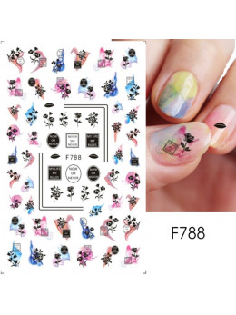 Наклейки для нігтів F788 квіти