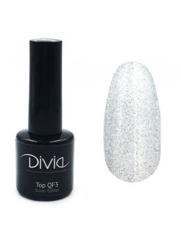 Divia - Топ "QF3" з глітером Di1060 [QF01 - Silver Glitter] (8 мл)