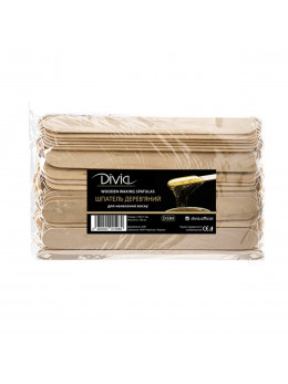 Divia - Шпатель дерев'ян для нанесен воску Di584 [150*17] (100шт)