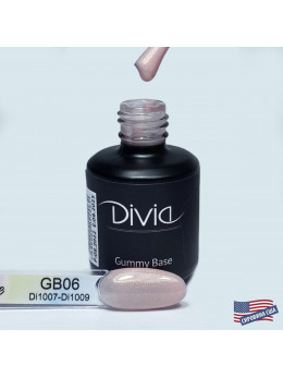 Divia - База камуфлююча "Gummy Base" Di1008 [GB06 - Natural Shimmer Peach] (15 мл)