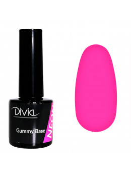 Divia - База кольорова "Gummy Base NEON" Di1014 [GBN04 - Pop Pink] (8 мл)