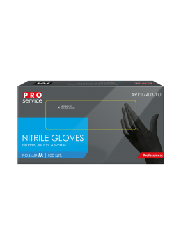 Рукавички нітрилові PRO servis Nitrile Gloves,нестерильны,неприпудрені,M,100 шт  