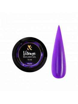 Будівельний гель вітражний F.O.X Vitrage Builder gel Violet, 15 ml