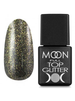  Moon Full Top Glitter Gold №02  - топ для гель лака, 8 мл.