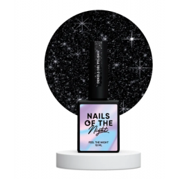 NAILSOFTHENIGHT Deniels gel polish — пігментований чорний зі срібним шимером, 10 мл