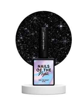 NAILSOFTHENIGHT Deniels gel polish — пігментований чорний зі срібним шимером, 10 мл