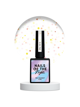 NailsOfTheNight Opal top 01— топ з опаловими блискітками на легкій молочній основі, без ЛШ та без уф-фільтрів для нігтів, 10 мл