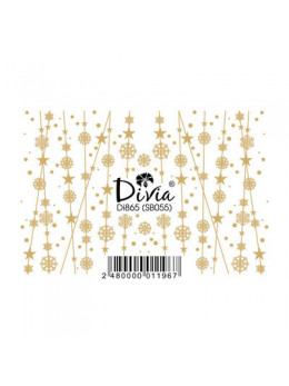 Divia - наклейки "слайдер" на білій підложці DI865 [SB055 - ЗИМА]