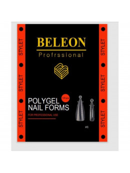 Beleon - Пластикові верхні форми для нарощування нігтів [06 - Stylet] (120 шт/уп)