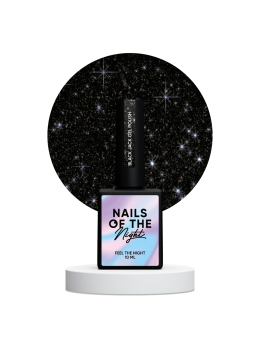 NAILSOFTHENIGHT Black Jack gel polish — чорний зі срібний шимером світловідбиваючий гель–лак для нігтів,10 мл