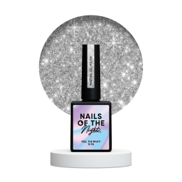NailsOfTheNight Martini gel polish — срібний світловідбиваючий гель–лак для нігтів,10 мл