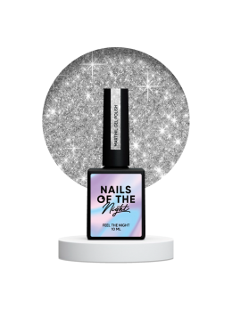 NailsOfTheNight Martini gel polish — срібний світловідбиваючий гель–лак для нігтів,10 мл