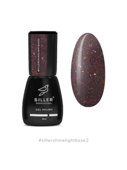  Siller Shine Light Base 02 - світловідбивна база червоно-фіолетова, 8 мл