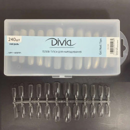 Гелеві тіпси Divia д/нарощ.нігтів,"Мигдаль",240шт