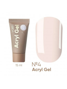 VALERI Acryl Gel №4,(світлий нюдово-персиковий),15 г