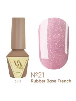 French Base Valeri № 21,(ніжно-рожевий з срібним мікроблиском​),12 ml