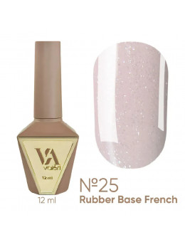 French Base Valeri № 25,(вершково-рожевий з сріблястим мікроблиском),12 ml French Base Valeri № 25,(вершково-рожевий з сріблястим мікроблиском),12 ml