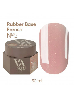 French Base Valeri № 05,(бежево-рожевий з золотим мікроблиском),30 ml French Base Valeri № 05,(бежево-рожевий з золотим мікроблиском),30 ml