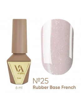 French Base Valeri № 25,(вершково-рожевий з сріблястим мікроблиском),6 ml