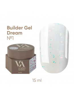Гель для нарощення нігтів Valeri Dream Builder Gel, 001, 15 мл Гель для нарощення нігтів Valeri Dream Builder Gel, 001, 15 мл